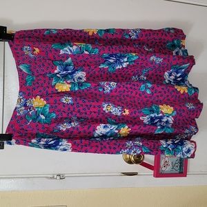 Eber San Francisco vintage skirt floral paisley rayon
